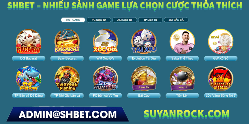 Nhiều sảnh game lựa chọn cược thỏa thích